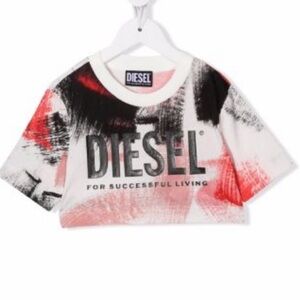 Diesel Kids Diesel Girls logo cropped T-Shirt